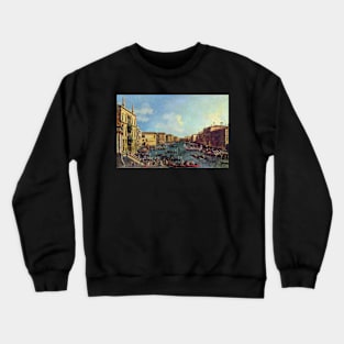 a regatta on the grand canal - Canaletto Crewneck Sweatshirt